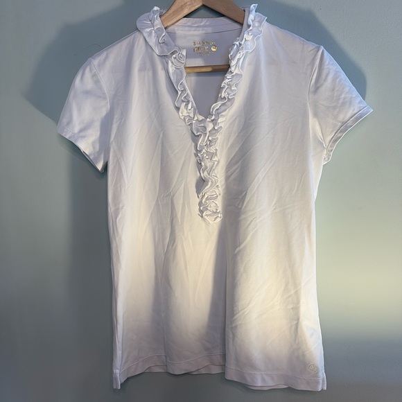 Lilly Pulitzer Tops - Lilly Pulitzer Luxletic White Top Medium